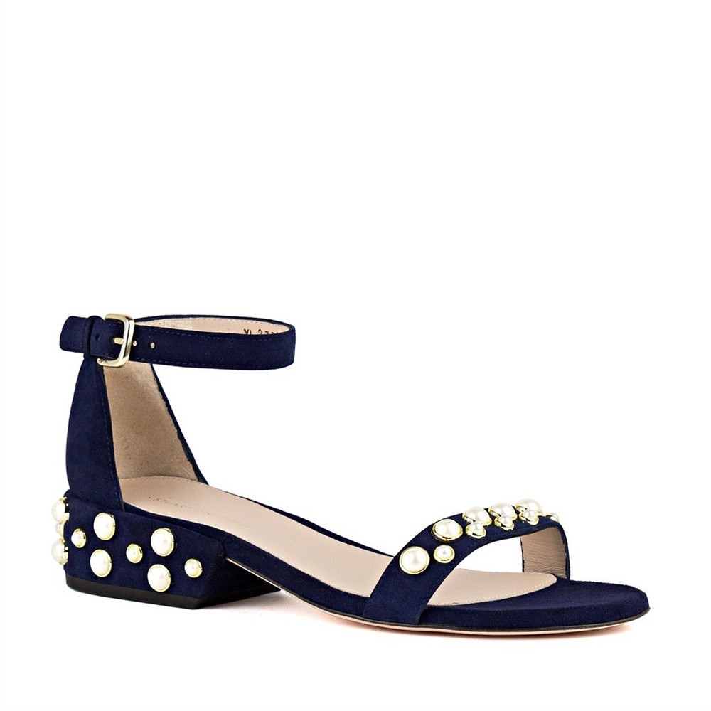 Stuart Weitzman Allpearls embellished sandals size 6